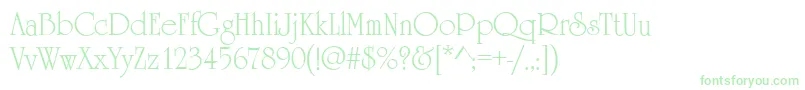 HoneymoonRegular Font – Green Fonts on White Background
