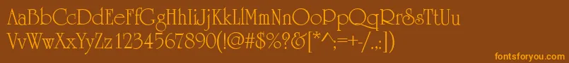 HoneymoonRegular Font – Orange Fonts on Brown Background