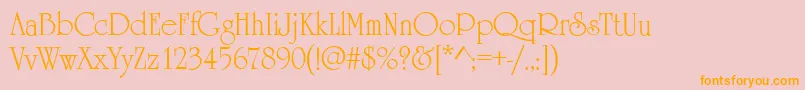 HoneymoonRegular Font – Orange Fonts on Pink Background