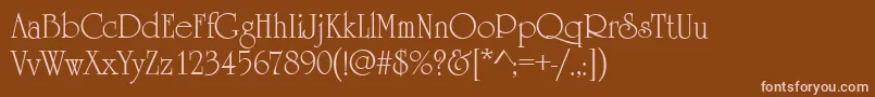 HoneymoonRegular-Schriftart – Rosa Schriften auf braunem Hintergrund