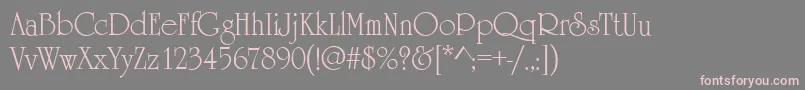フォントHoneymoonRegular – 灰色の背景にピンクのフォント