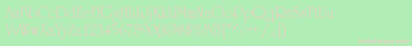 Police HoneymoonRegular – polices roses sur fond vert