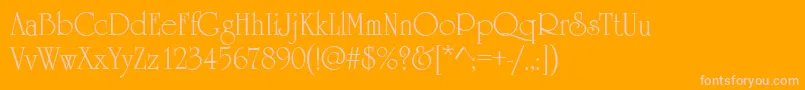 HoneymoonRegular Font – Pink Fonts on Orange Background