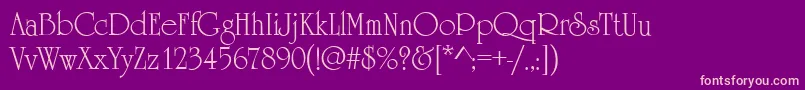 HoneymoonRegular Font – Pink Fonts on Purple Background