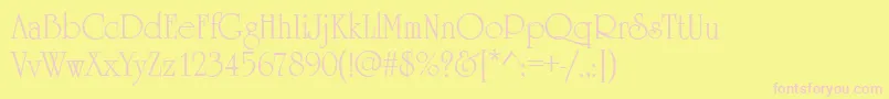 HoneymoonRegular Font – Pink Fonts on Yellow Background
