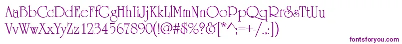 HoneymoonRegular Font – Purple Fonts on White Background
