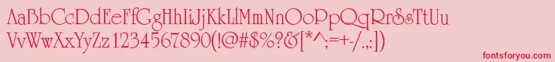 HoneymoonRegular Font – Red Fonts on Pink Background