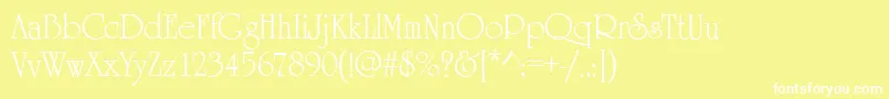 HoneymoonRegular Font – White Fonts on Yellow Background