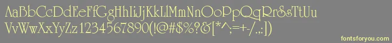 HoneymoonRegular Font – Yellow Fonts on Gray Background