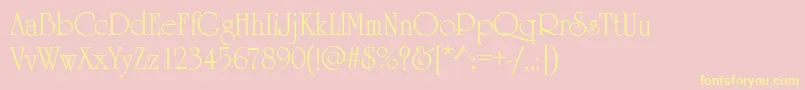 HoneymoonRegular Font – Yellow Fonts on Pink Background
