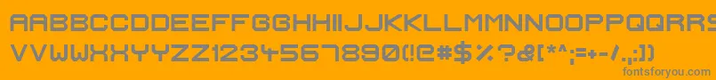 IgnisEtGlaciesExtraSharpBold-fontti – harmaat kirjasimet oranssilla taustalla