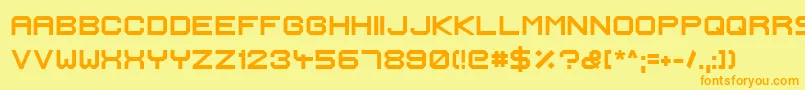 IgnisEtGlaciesExtraSharpBold Font – Orange Fonts on Yellow Background