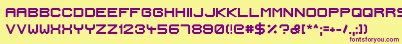 IgnisEtGlaciesExtraSharpBold Font – Purple Fonts on Yellow Background