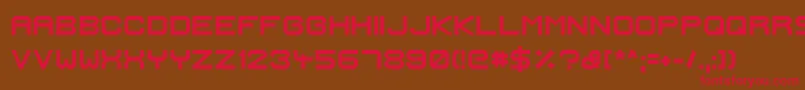 フォントIgnisEtGlaciesExtraSharpBold – 赤い文字が茶色の背景にあります。