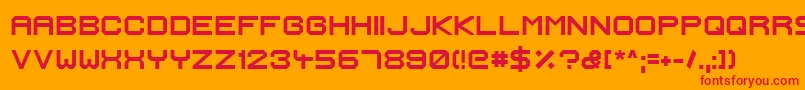 フォントIgnisEtGlaciesExtraSharpBold – オレンジの背景に赤い文字