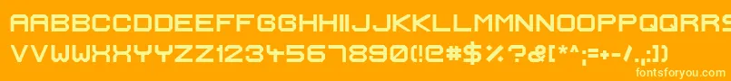 Czcionka IgnisEtGlaciesExtraSharpBold – żółte czcionki na pomarańczowym tle