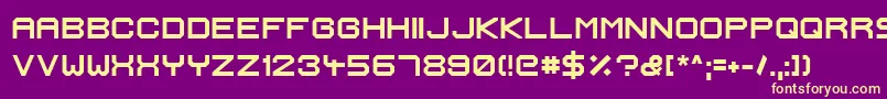 Fonte IgnisEtGlaciesExtraSharpBold – fontes amarelas em um fundo roxo