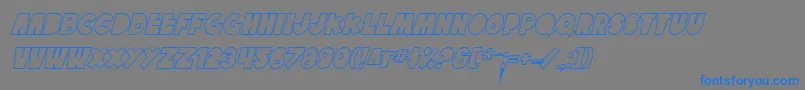 SfTattleTalesOutlineItalic Font – Blue Fonts on Gray Background