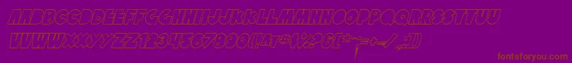 SfTattleTalesOutlineItalic Font – Brown Fonts on Purple Background