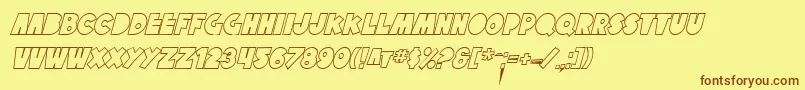 En savoir plus sur la police SfTattleTalesOutlineItalic Police SfTattleTalesOutlineItalic – polices brunes sur fond jaune