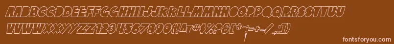 Шрифт SfTattleTalesOutlineItalic – розовые шрифты на коричневом фоне