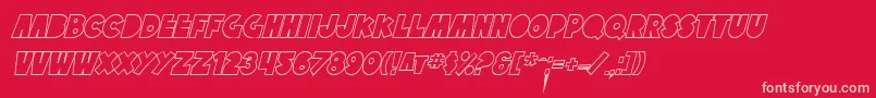 SfTattleTalesOutlineItalic Font – Pink Fonts on Red Background