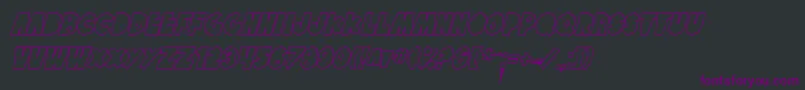 SfTattleTalesOutlineItalic Font – Purple Fonts on Black Background