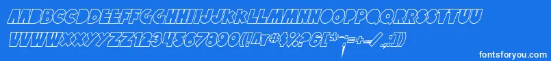 fuente SfTattleTalesOutlineItalic – Fuentes Blancas Sobre Fondo Azul