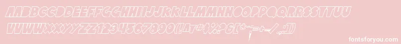 フォントSfTattleTalesOutlineItalic – ピンクの背景に白い文字
