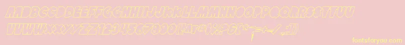 フォントSfTattleTalesOutlineItalic – 黄色のフォント、ピンクの背景