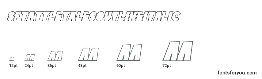 SfTattleTalesOutlineItalic Font Sizes
