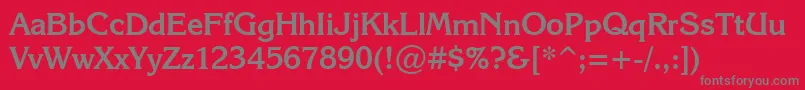Karinab Font – Gray Fonts on Red Background