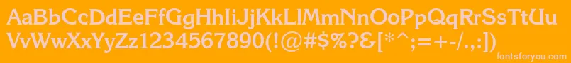 Karinab Font – Pink Fonts on Orange Background