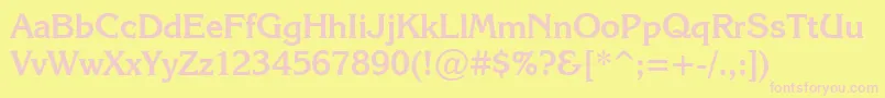 Karinab Font – Pink Fonts on Yellow Background