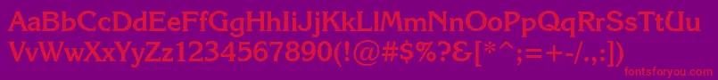 Karinab Font – Red Fonts on Purple Background