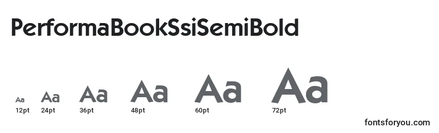 Размеры шрифта PerformaBookSsiSemiBold