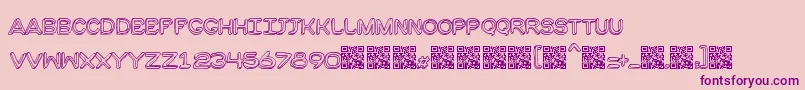 Шрифт Moulden – фиолетовые шрифты на розовом фоне