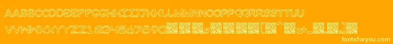 フォントMoulden – オレンジの背景に黄色の文字