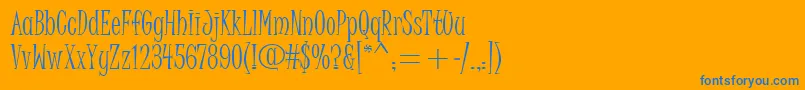 JuiceItcTt Font – Blue Fonts on Orange Background