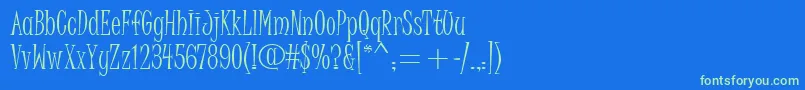 JuiceItcTt Font – Green Fonts on Blue Background