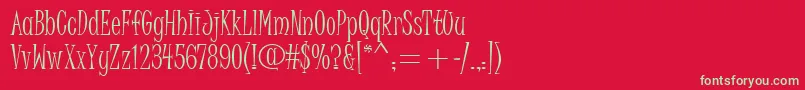 JuiceItcTt Font – Green Fonts on Red Background