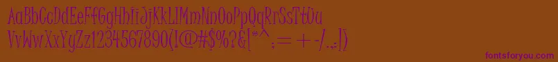 Шрифт JuiceItcTt – фиолетовые шрифты на коричневом фоне