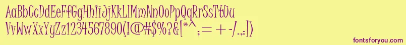JuiceItcTt Font – Purple Fonts on Yellow Background