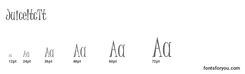 JuiceItcTt Font Sizes