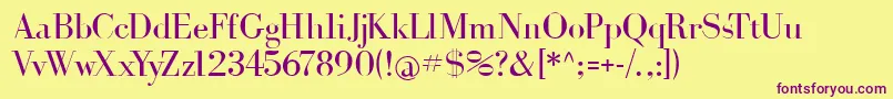 Bohrdonni Font – Purple Fonts on Yellow Background