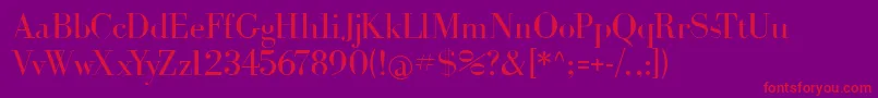 Bohrdonni Font – Red Fonts on Purple Background