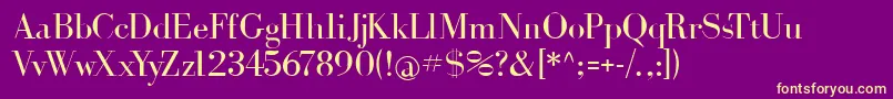 Bohrdonni Font – Yellow Fonts on Purple Background