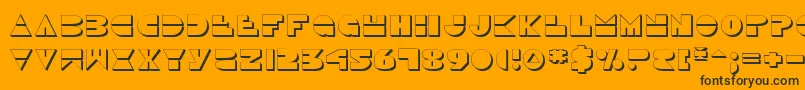 Шрифт Disco Duck 3D – чёрные шрифты на оранжевом фоне