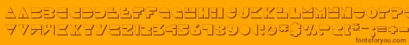 Fonte Disco Duck 3D – fontes marrons em um fundo laranja