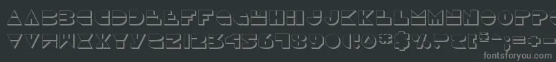 Disco Duck 3D Font – Gray Fonts on Black Background